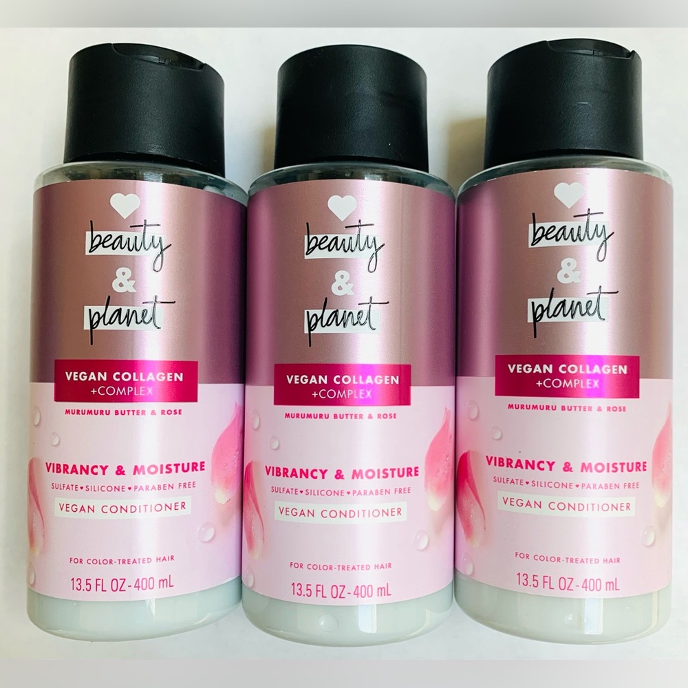 3 Love Beauty and Planet Conditioner Murumuru Butter & Rose collagen vibrancy